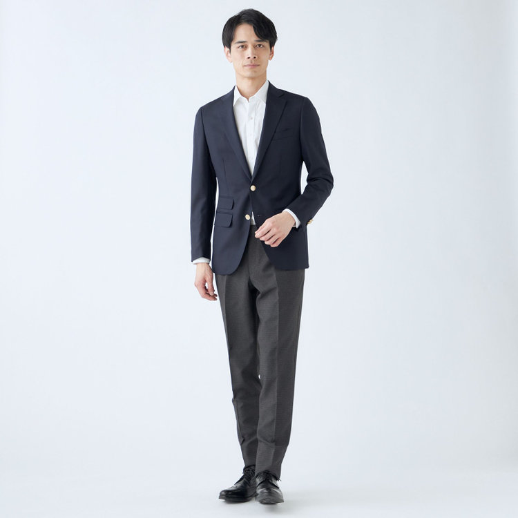 シルバーライン 【RBC】【秋冬】ウール2釦シングルジャケット/ネイビー/チェンジポケット/ゴールド釦/NEW ZEALAND WOOL 紺中間