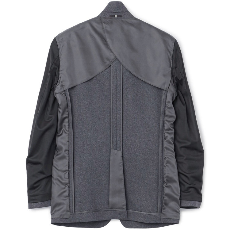 ブラックライン 【SLIM TAPERED_2】【年間】2釦シングルスーツ 0タック/グレー/ウエストシャーリング/4S SUSTAINABILITY&ECOLOGY FABRIC/ウォッシャブル/※パンツ裾上げ済仕様 グレー中間