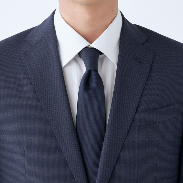 ブラックライン 【発送在庫あり】【KSW】【春夏】スペアパンツ付き/2釦シングルスーツ 0タック/ネイビー/※裾上げ必要 紺中間