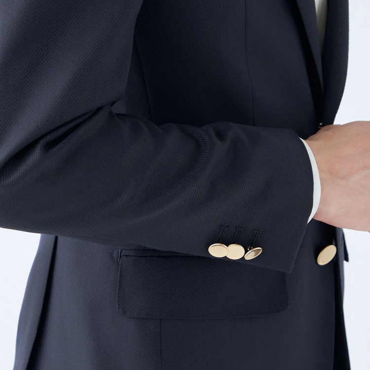 シルバーライン 【RBC】【秋冬】ウール2釦シングルジャケット/ネイビー/チェンジポケット/ゴールド釦/NEW ZEALAND WOOL 紺中間