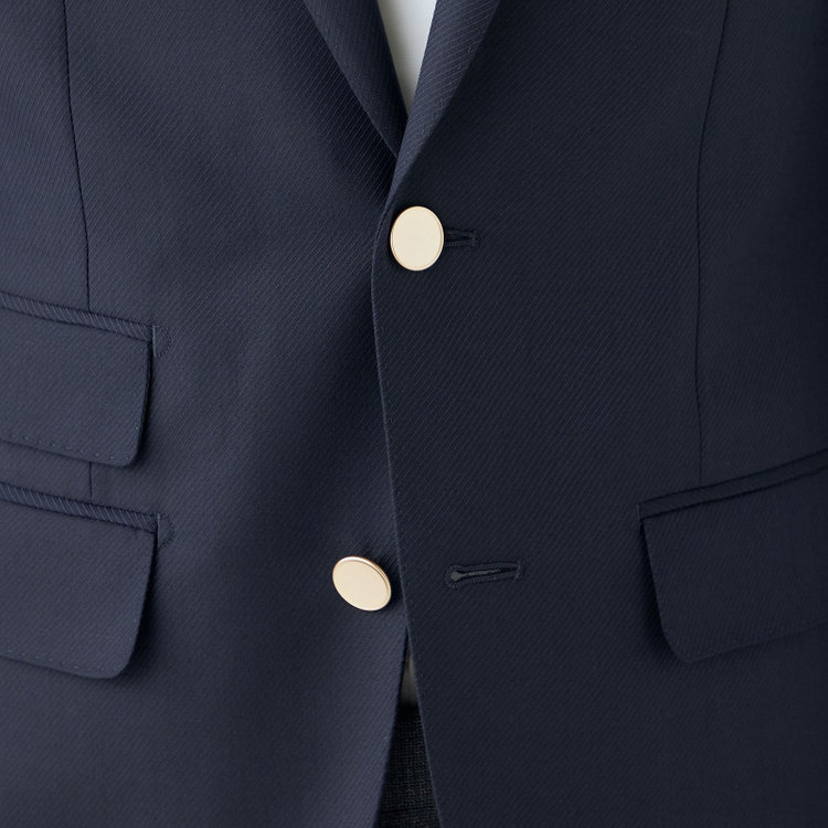 シルバーライン 【RBC】【秋冬】ウール2釦シングルジャケット/ネイビー/チェンジポケット/ゴールド釦/NEW ZEALAND WOOL 紺中間