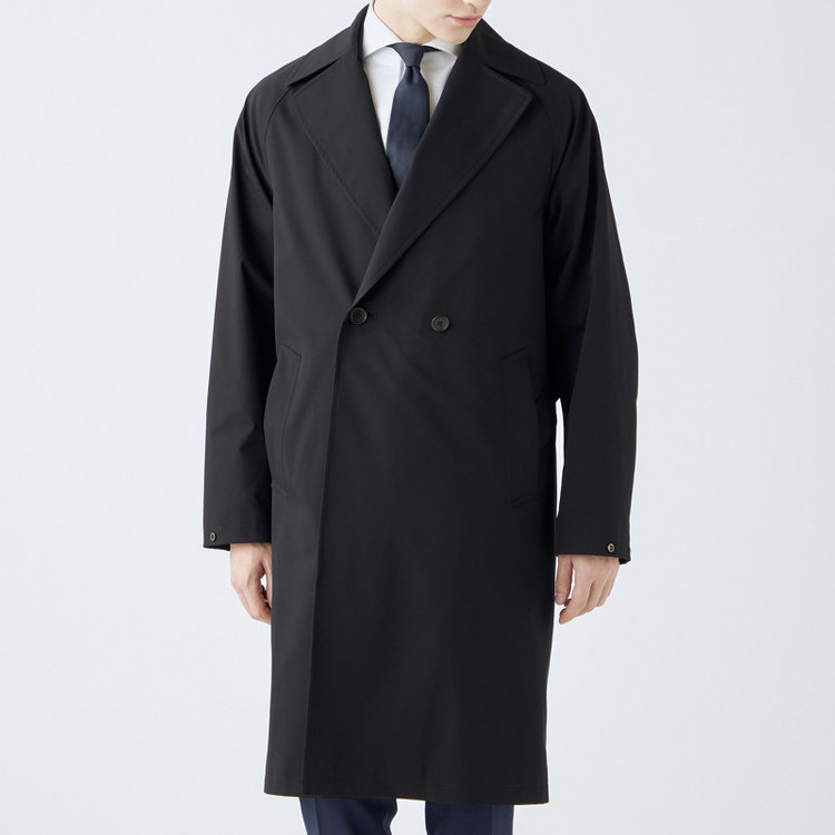 ブラックライン 【BL】ダブルラグランベルテッドコート/ブラック/WATERPROOF/4S SOLOTEX 黒