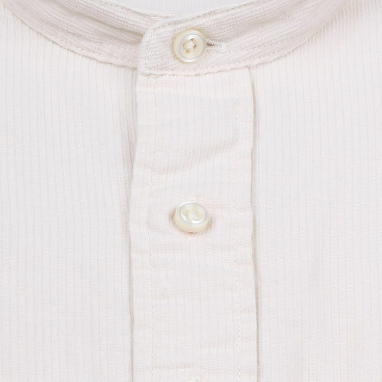 SUIT SELECT　アウトレット 【WEB限定/OUTLET/汚れ・キズ等有】【CLASSICO TAPERED】バンドカラードレスワイシャツ/アイボリー×コーデュロイ 白