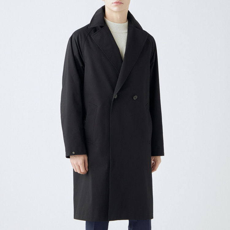 ブラックライン 【BL】ダブルラグランベルテッドコート/ブラック/WATERPROOF/4S SOLOTEX 黒