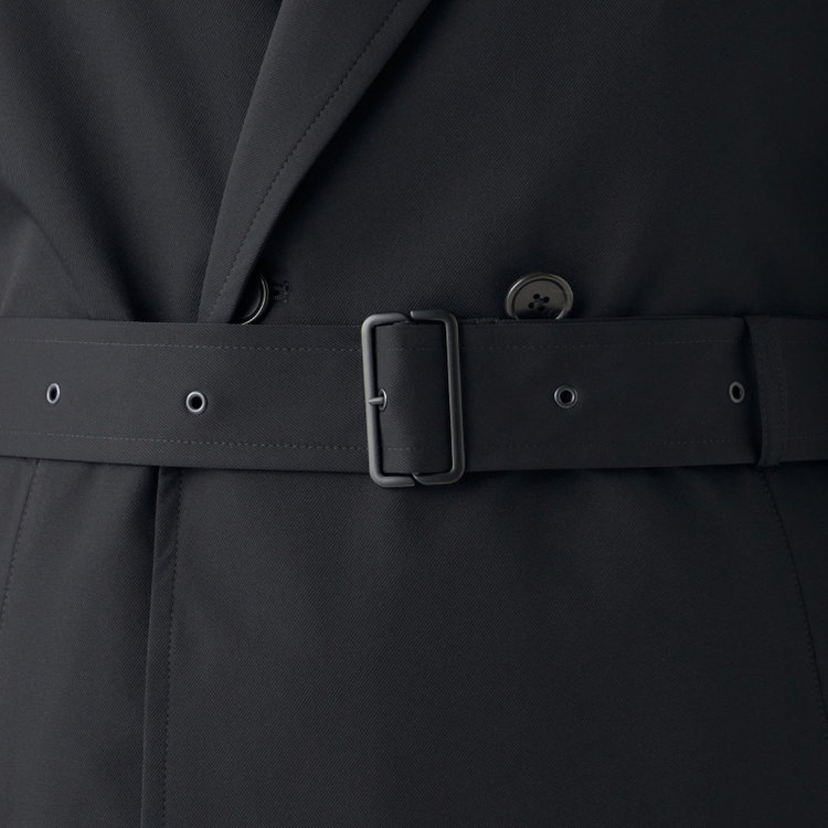 ブラックライン 【BL】ダブルラグランベルテッドコート/ブラック/WATERPROOF/4S SOLOTEX 黒