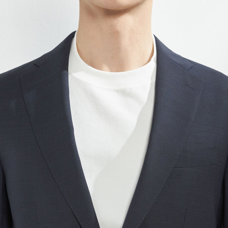 ソノタ 【BLACK LINE】【春夏】2釦シングルジャケット/ネイビー×サイロフィル/NEW ZEALAND WOOL MIX Super100’s 紺中間