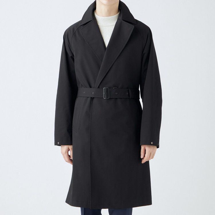 ブラックライン 【BL】ダブルラグランベルテッドコート/ブラック/WATERPROOF/4S SOLOTEX 黒