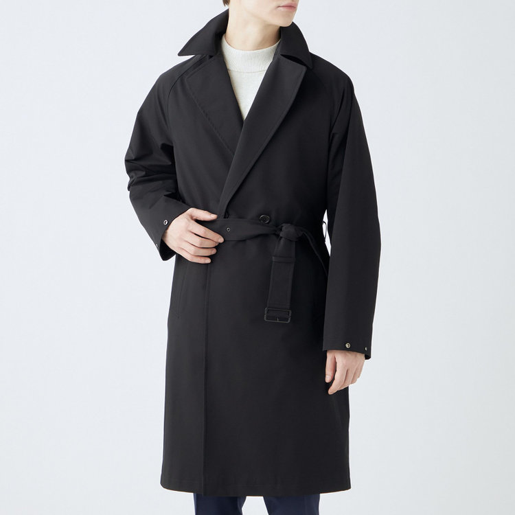 ブラックライン 【BL】ダブルラグランベルテッドコート/ブラック/WATERPROOF/4S SOLOTEX 黒