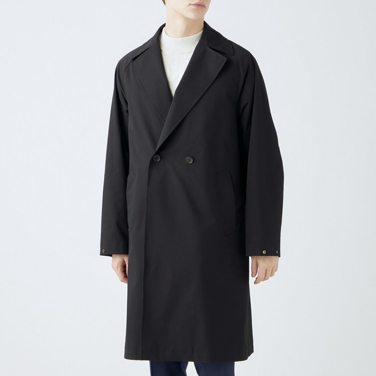 ブラックライン 【BL】ダブルラグランベルテッドコート/ブラック/WATERPROOF/4S SOLOTEX 黒