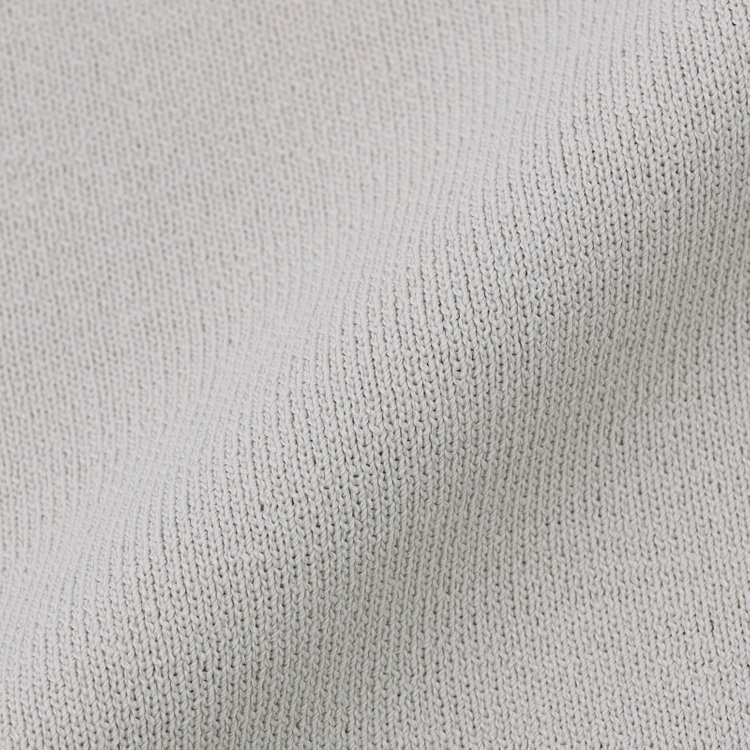 シルバーライン 【SILVER LINE/５分袖】総針バイカラーVネックニット/グレー×ホワイト グレー淡色