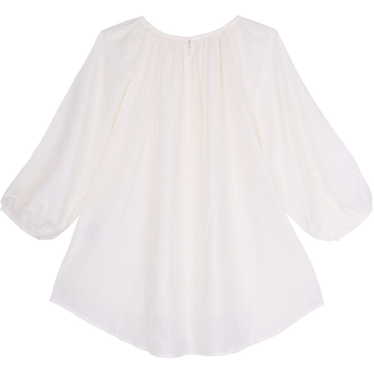 シルバーライン 【WEB限定/OUTLET】【SL/7分袖】ギャザークルーネックデザイン/ホワイト ホワイト系(白)