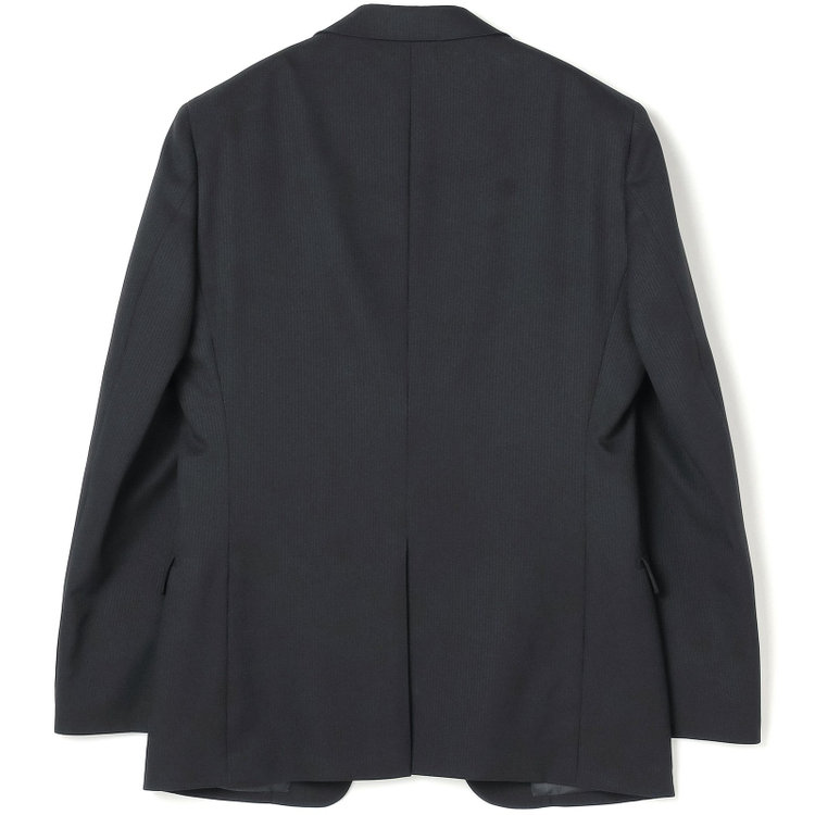 ブラックライン 【KSW】【年間】2釦シングルスーツ 0タック/ブラック×シャドーストライプ/ウォッシャブルパンツ※裾上げ必要 黒