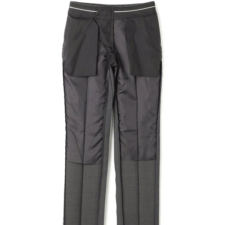 ブラックライン 【KSW】【春夏】2釦シングルスーツ 0タック/ダークグレー＆ブラック×ハウンドトゥース/ウォッシャブル/※裾上げ必要 グレー中間