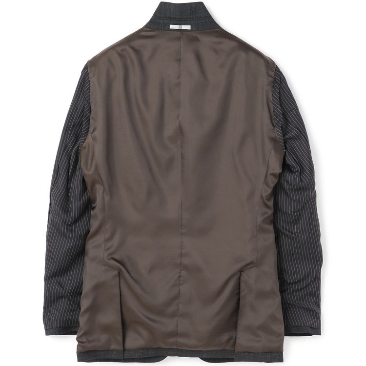 シルバーライン 【発送在庫あり】【CLASSICO TAPERED】【秋冬】2釦シングルスーツ 1タック/グレー×チェック/REDA ACTIVE/NEW ZEALAND MERINO/SHOWER CLEAN/※裾上げ必要 グレー濃色