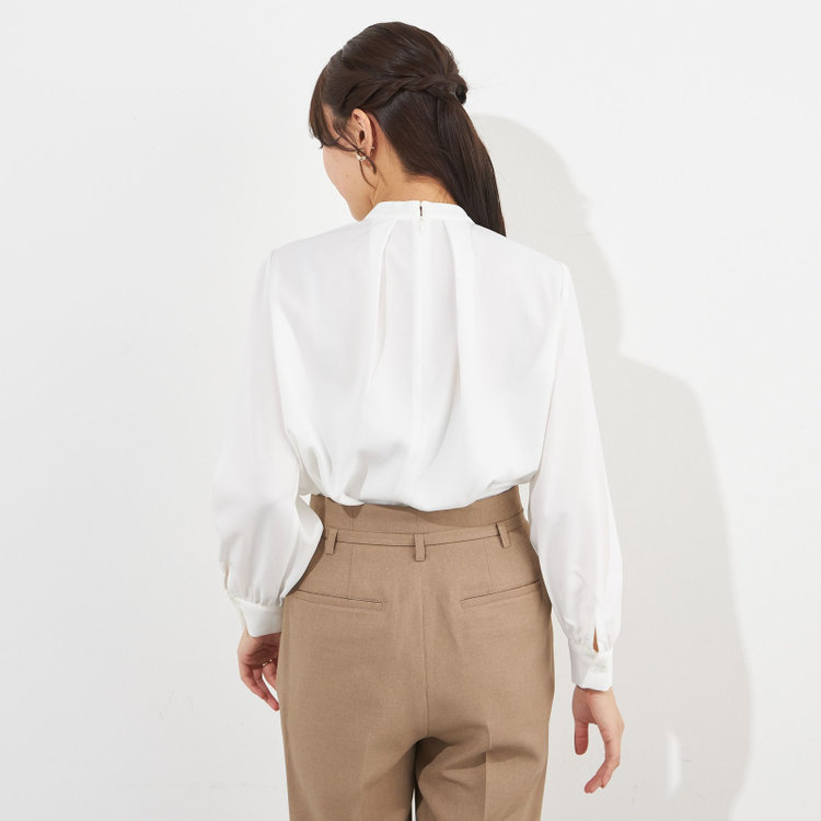 シルバーライン 【SILVER LINE/長袖】アクセ付きブラウス/ホワイト 白