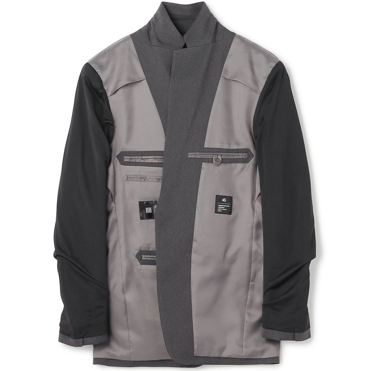 ブラックライン 【発送在庫あり】【SLIM TAPERED_2】【年間】2釦シングルスリーピーススーツ 0タック/グレー/4S/※パンツ裾上げ済仕様 グレー濃色