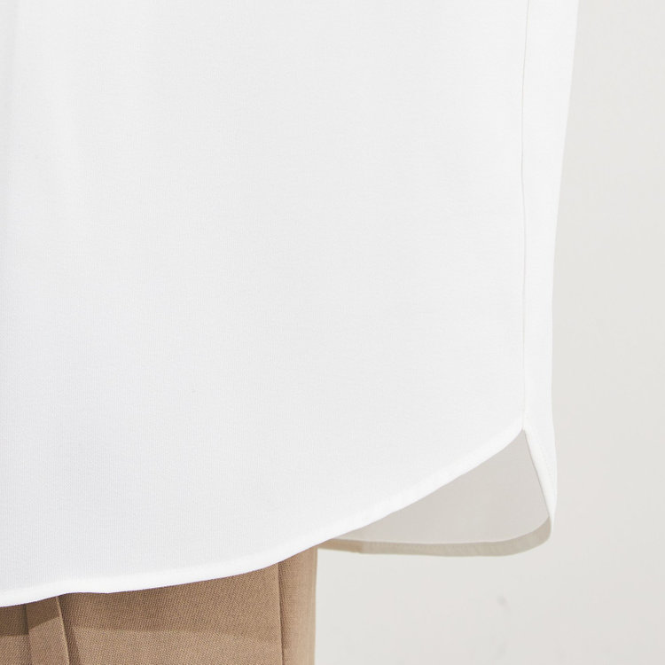 シルバーライン 【SILVER LINE/長袖】アクセ付きブラウス/ホワイト 白