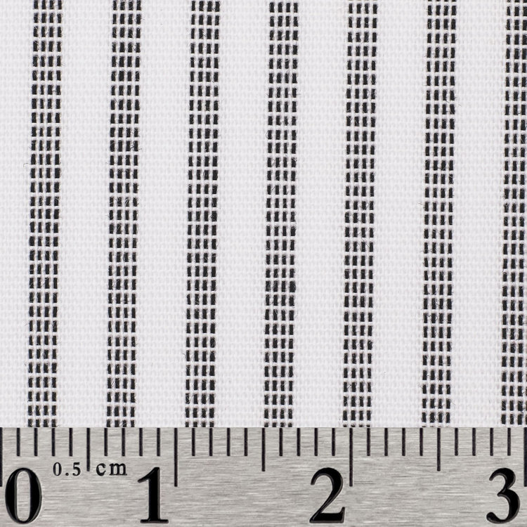 スーツセレクト 【国内縫製】【パターンオーダー】【形態安定】ワイシャツ/ホワイト×グレーストライプ/(COTTON100%) グレー系(灰)