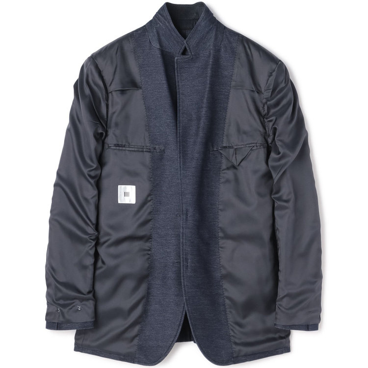 シルバーライン 【発送在庫あり】【CLASSICO TAPERED】【年間】コットンブレンド2釦ジャケット/ネイビー×ソフトデニム/パッチポケット 紺中間