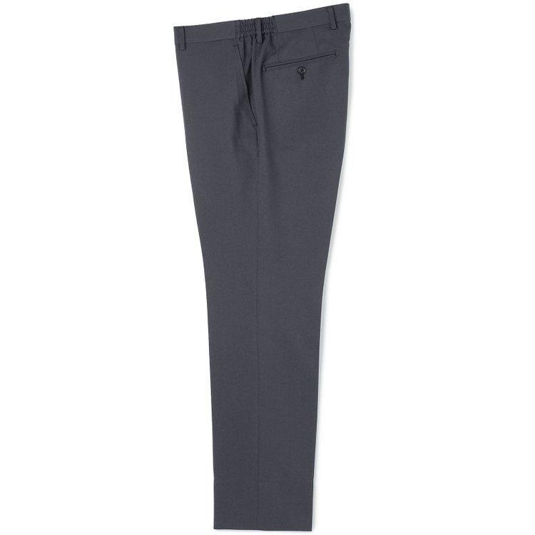 SUIT SELECT　アウトレット 【WEB限定/OUTLET/汚れ・キズ等有】【WEB限定】【発送在庫あり】【SLIM TAPERED】【年間】ウォッシャブル0タックテーパードパンツ/グレー/ウエストシャーリング仕様/裾上げ済仕様 グレー中間