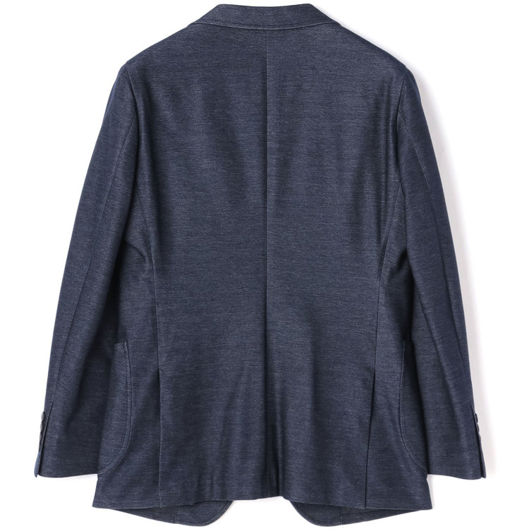 シルバーライン 【発送在庫あり】【CLASSICO TAPERED】【年間】コットンブレンド2釦ジャケット/ネイビー×ソフトデニム/パッチポケット 紺中間