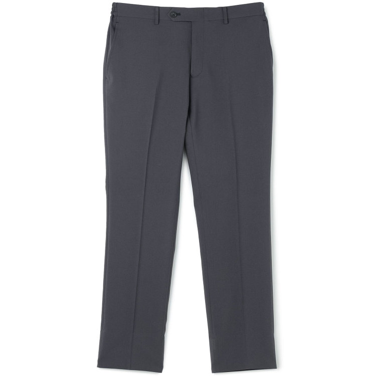 SUIT SELECT　アウトレット 【WEB限定/OUTLET/汚れ・キズ等有】【WEB限定】【発送在庫あり】【SLIM TAPERED】【年間】ウォッシャブル0タックテーパードパンツ/グレー/ウエストシャーリング仕様/裾上げ済仕様 グレー中間