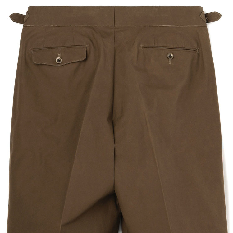 シルバーライン 【Take.it.easy】ワイドグルカパンツ/ブラウン/British millerain cotton100%/※裾上げ必要 茶中間