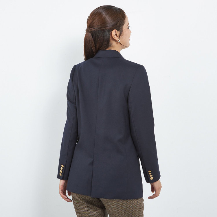 シルバーライン 【SILVER LINE】【秋冬】6釦2掛けダブルリミテッドブレザー/SUPER100'S/ネイビー×メタル釦 紺中間