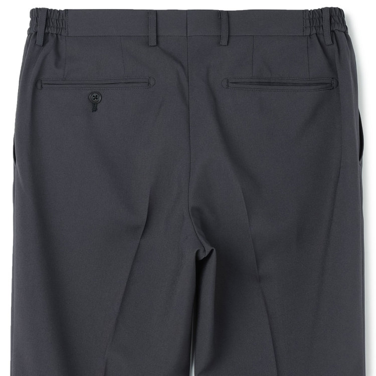 SUIT SELECT　アウトレット 【WEB限定/OUTLET/汚れ・キズ等有】【WEB限定】【発送在庫あり】【SLIM TAPERED】【年間】ウォッシャブル0タックテーパードパンツ/グレー/ウエストシャーリング仕様/裾上げ済仕様 グレー中間