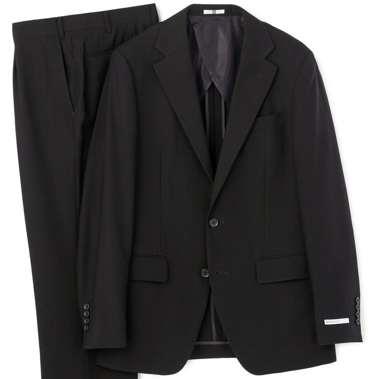 シルバーライン 【CLASSICO TAPERED】【春夏】2釦シングルフォーマルスーツ 1タック/スーパーブラック/ウエストムーブ/※裾上げ必要 黒