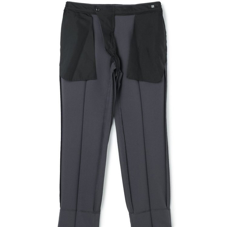 SUIT SELECT　アウトレット 【WEB限定/OUTLET/汚れ・キズ等有】【WEB限定】【発送在庫あり】【SLIM TAPERED】【年間】ウォッシャブル0タックテーパードパンツ/グレー/ウエストシャーリング仕様/裾上げ済仕様 グレー中間