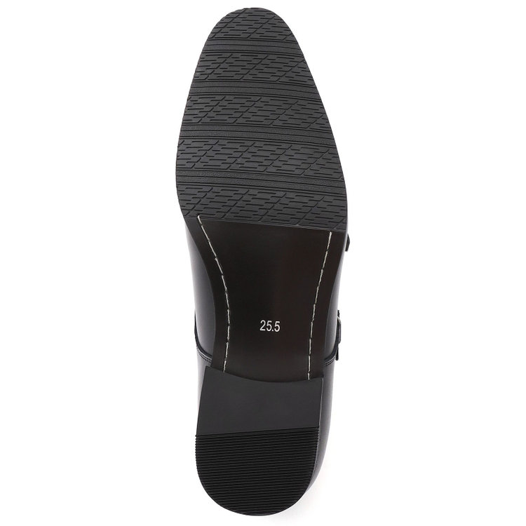 スーツセレクト 【発送在庫あり】ダブルモンクストラップ ドレスシューズ/ブラック/革 /セメント製法 黒