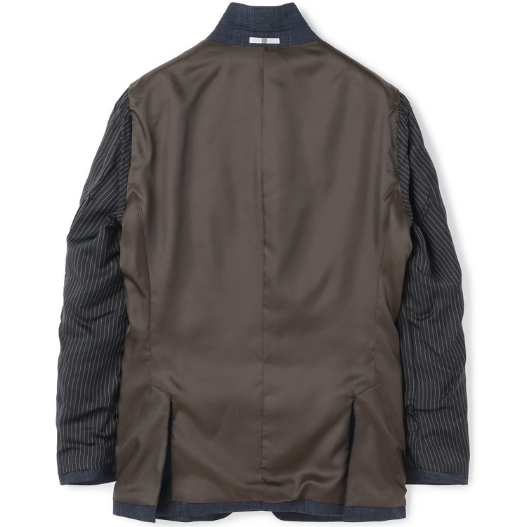 シルバーライン 【発送在庫あり】【CLASSICO TAPERED】【秋冬】2釦シングルスーツ 1タック/ネイビー×チェック/REDA ACTIVE/NEW ZEALAND MERINO/SHOWER CLEAN/※裾上げ必要 紺濃色