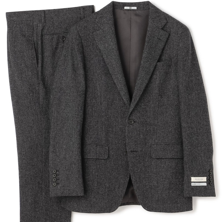 シルバーライン 【CLASSICO TAPERED】【秋冬】2釦シングルスーツ 1タック/グレー/RE:NEWOOL/※裾上げ必要 グレー濃色