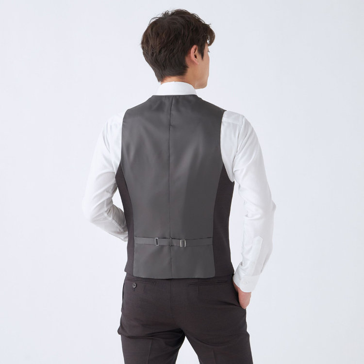 シルバーライン 【発送在庫あり】【CLASSICO TAPERED】【年間】2釦シングルスリーピーススーツ 1タック/ブラウン/※裾上げ必要 茶中間