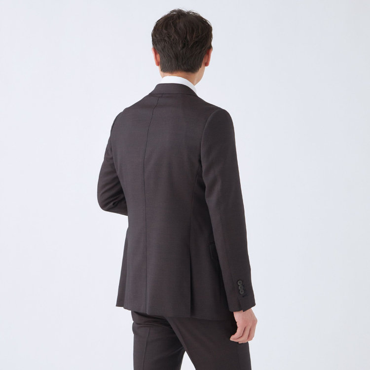 シルバーライン 【発送在庫あり】【CLASSICO TAPERED】【年間】2釦シングルスリーピーススーツ 1タック/ブラウン/※裾上げ必要 茶中間