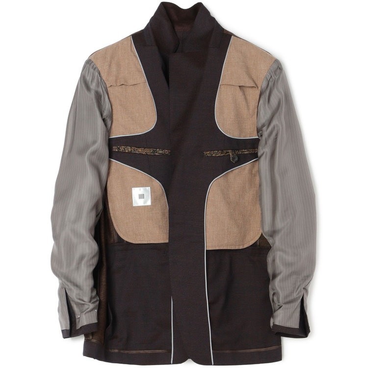 シルバーライン 【発送在庫あり】【CLASSICO TAPERED】【年間】2釦シングルスリーピーススーツ 1タック/ブラウン/※裾上げ必要 茶中間