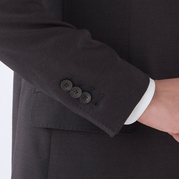 シルバーライン 【発送在庫あり】【CLASSICO TAPERED】【年間】2釦シングルスリーピーススーツ 1タック/ブラウン/※裾上げ必要 茶中間