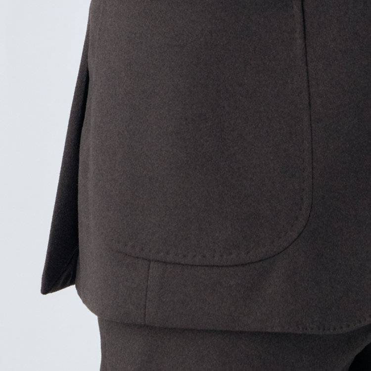 シルバーライン 【CLASSICO TAPERED】【秋冬】2釦ジャケット/ブラウン/パッチポケット/4S SUSTAINABILITY&ECOLOGY FABRIC 茶中間