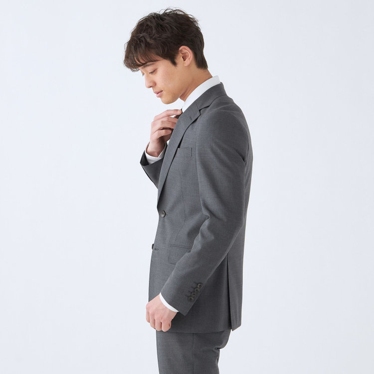 シルバーライン 【CLASSICO TAPERED】【年間】2釦シングルスーツ 1タック/グレー/パンツウォシャブル/※裾上げ必要 グレー中間