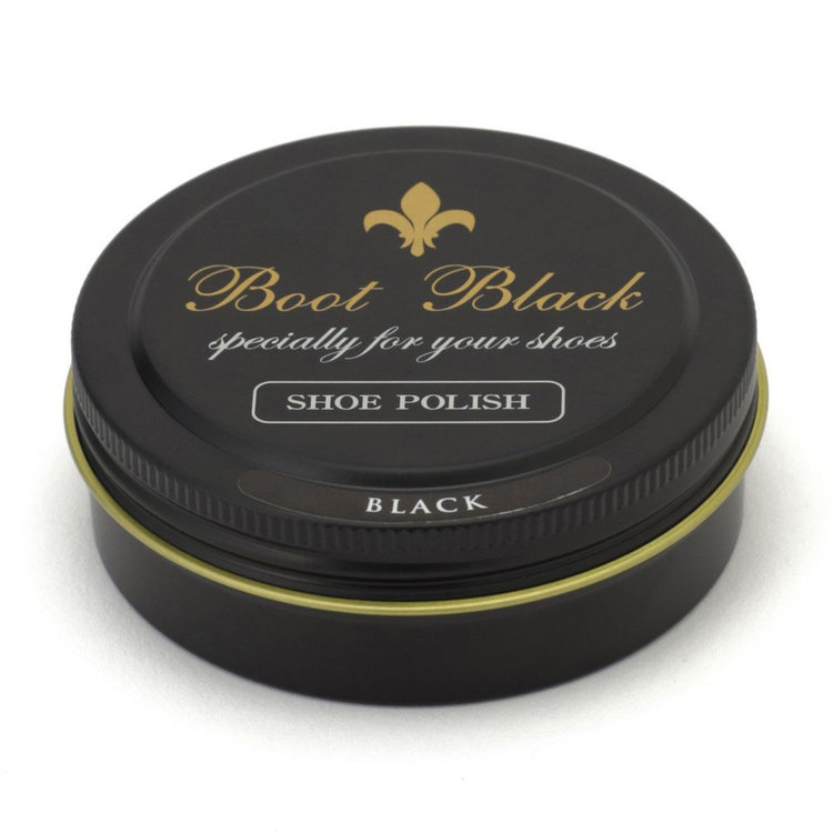 スーツセレクト 【Boot Black】 ツヤ革靴専用缶入りクリーム＜ブラック＞ 黒