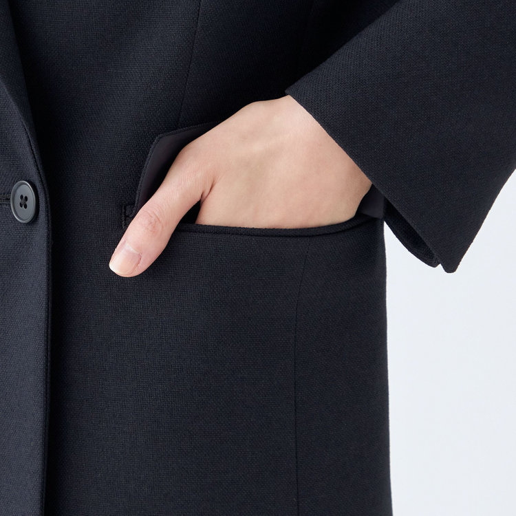 シルバーライン 【SL】【秋冬】4釦1掛けダブルジャケット/ネイビー/2WAYストレッチ/ウォッシャブル 紺中間