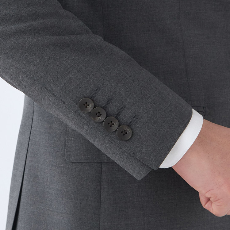 シルバーライン 【CLASSICO TAPERED】【年間】2釦シングルスーツ 1タック/グレー/パンツウォシャブル/※裾上げ必要 グレー中間
