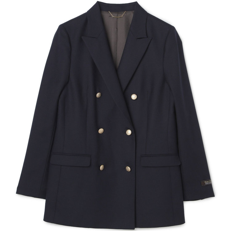 シルバーライン 【SILVER LINE】【秋冬】6釦2掛けダブルリミテッドブレザー/SUPER100'S/ネイビー×メタル釦 紺中間