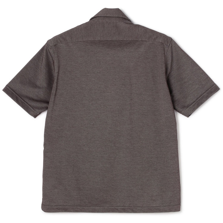 シルバーライン 【RBC/五分袖】カッタウェイビズポロシャツ プルオーバータイプ/ブラウン/4S コットンブレンド 茶中間