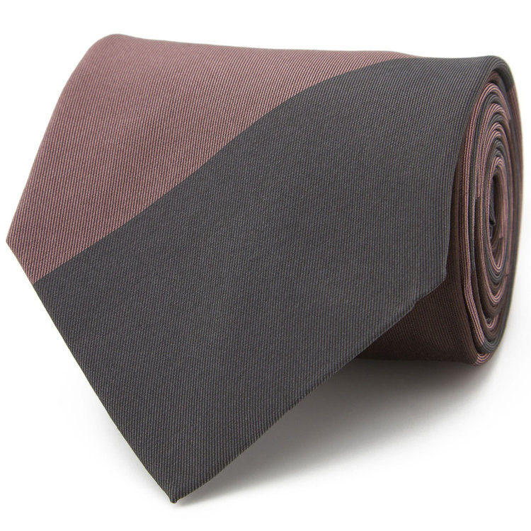 シルバーライン 【SILVER LINE】シルクストライプネクタイ 8.5cm幅/ブラウン×グレー×ダークピンク/SARUTAHIKO COFFEE その他