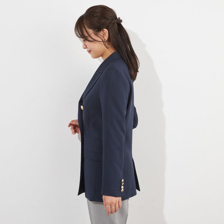 シルバーライン 【SILVER LINE】【春夏】6釦2掛けダブルブレザー/4S SUSTAINABILITY&ECOLOGY FABRIC/ネイビー×メタル釦 紺中間