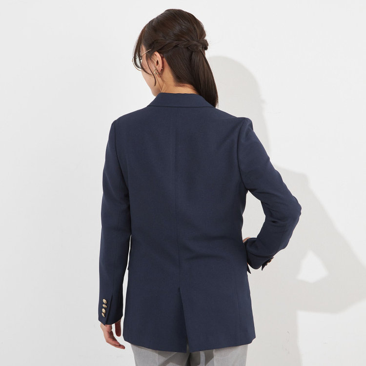 シルバーライン 【SILVER LINE】【春夏】6釦2掛けダブルブレザー/4S SUSTAINABILITY&ECOLOGY FABRIC/ネイビー×メタル釦 紺中間