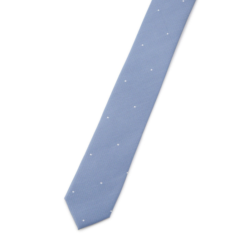 ブラックライン 【BLACK LINE】シルクブレンドドットネクタイ 7.5cm幅/ブルー その他