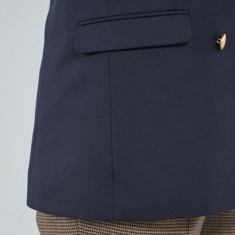 シルバーライン 【SILVER LINE】【秋冬】6釦2掛けダブルリミテッドブレザー/SUPER100'S/ネイビー×メタル釦 紺中間